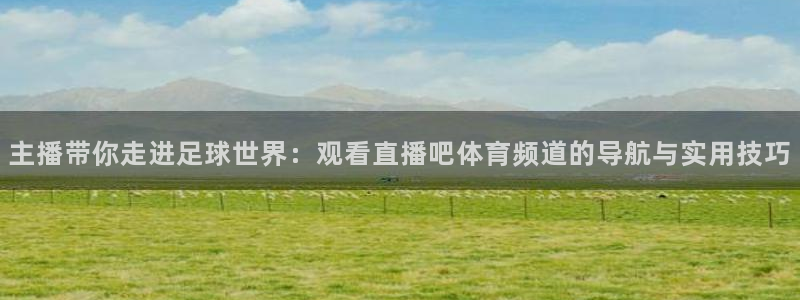主播带你走进足球世界：观看直播吧体育频道的导航与实用技巧