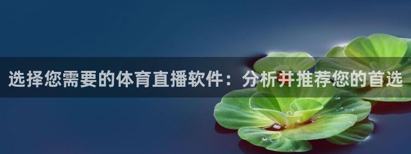 选择您需要的体育直播软件：分析并推荐您的首选